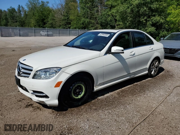 2011 Mercedes-Benz C with VIN WDDGF5CB9BF631438, listed as a Copart auction lot 62860085 with 204,528 mi miles and Salvage title. Bid and sale history available at DreamBid. Image 1.