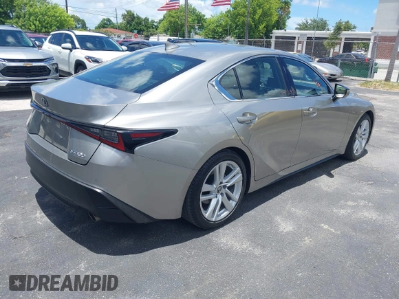2021 Lexus IS 300 with VIN JTHCA1D23M5114416, listed as a IAAI auction lot 42582506 with 42,287 mi miles and . Bid and sale history available at DreamBid. Image 4.