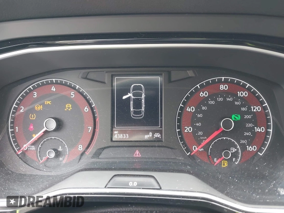 2021 Volkswagen Jetta S with VIN 3VWC57BU4MM012790, listed as a IAAI auction lot 42292471 with 43,833 mi miles and . Bid and sale history available at DreamBid. Image 7.