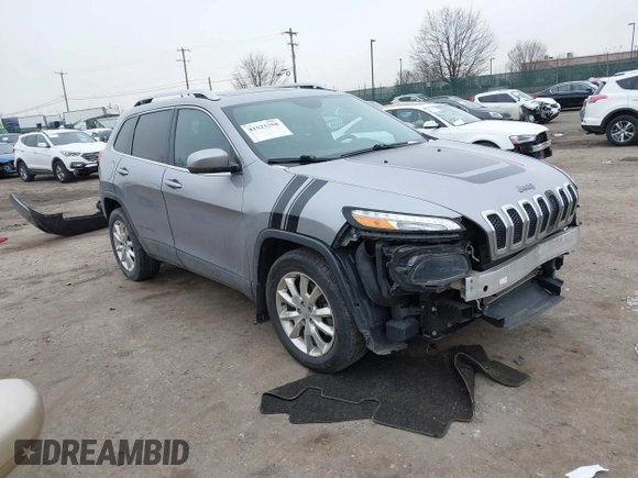 2017 Jeep Cherokee Limited with VIN 1C4PJMDS4HW597175, listed as a IAAI auction lot 41525358 with 87,227 mi miles. Bid and sale history available at carsss.com. Image 1.