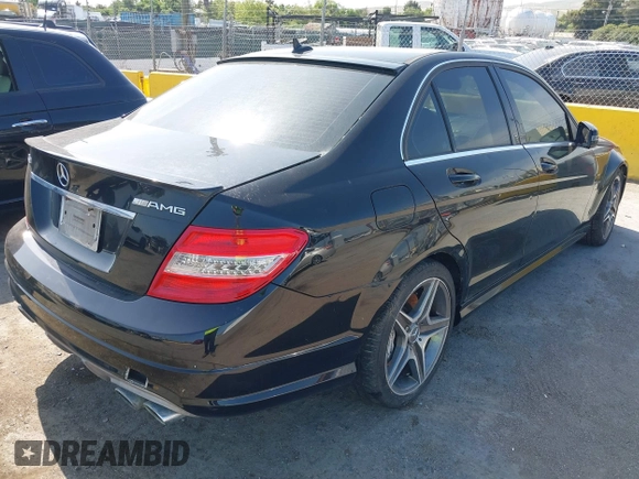 2010 Mercedes-Benz C 63 AMG with VIN WDDGF7HB9AF438001, listed as a IAAI auction lot 42163284 with 105,544 mi miles and . Bid and sale history available at carsss.com. Image 4.