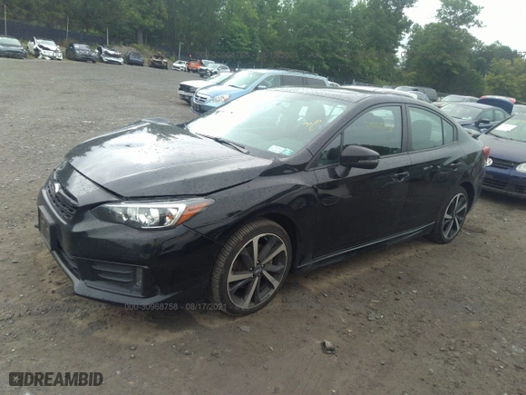 2020 Subaru Impreza Sport with VIN 4S3GKAM66L3612610, listed as a IAAI auction lot 41252222 with 36,691 mi miles. Bid and sale history available at carsss.com. Image 2.