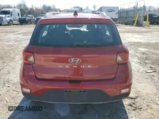 2020 Hyundai Venue SEL with VIN KMHRC8A37LU029722, listed as a Copart auction lot 45953555 with 35,223 mi miles and Salvage Title. Bid and sale history available at DreamBid. Image 6.