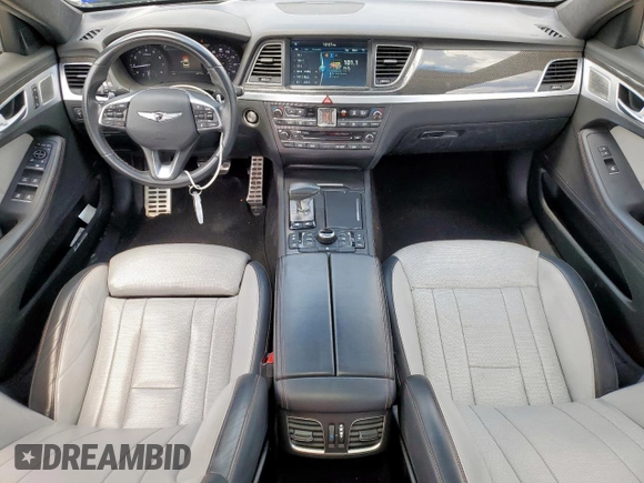 2018 Genesis G80 Sport with VIN KMHGN4JB9JU232870, listed as a Copart auction lot 57445915 with 62,172 mi miles and Salvage title. Bid and sale history available at DreamBid. Image 8.