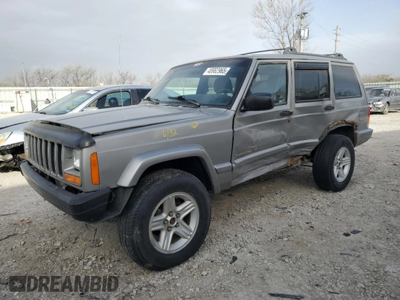 2001 Jeep Cherokee Sport z VIN 1J4FF58SX1L576572, wystawiony jako Copart lot #48982965 z przebiegiem 174 500 mil mil oraz Szkoda całkowita • Salvage title. Historia ofert i sprzedaży dostępna na DreamBid. Obrazek 1.