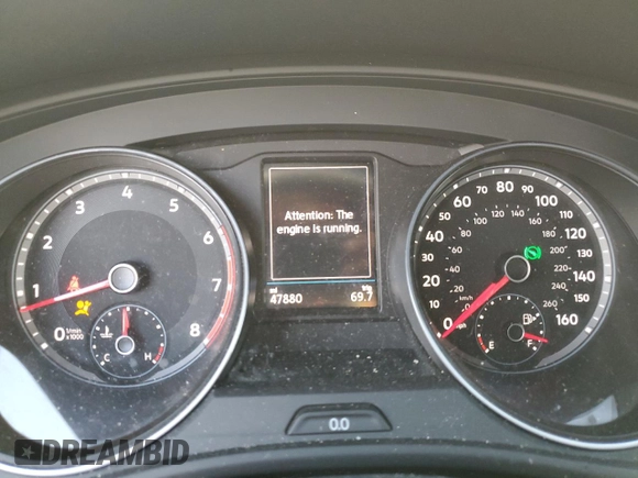 2020 Volkswagen Atlas SE with VIN 1V23C2CA4LC201230, listed as a Copart auction lot 82494594 with 47,880 mi miles and Salvage title. Bid and sale history available at DreamBid. Image 9.