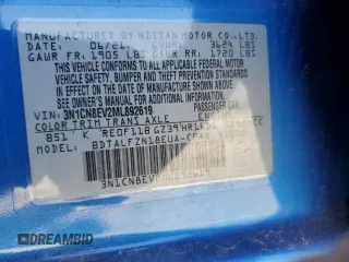 2021 Nissan Versa SV z VIN 3N1CN8EV2ML892619, wystawiony jako Copart lot #53611595 z przebiegiem 80 361 mil mil oraz Szkoda całkowita • Salvage title. Historia ofert i sprzedaży dostępna na DreamBid. Obrazek 14.