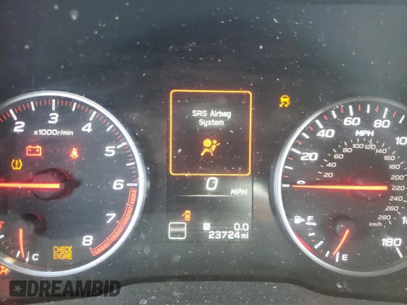 2022 Subaru WRX with VIN JF1VBAA64N9006739, listed as a Copart auction lot 54883615 with 23,724 mi miles and Salvage title. Bid and sale history available at DreamBid. Image 9.