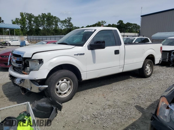 2013 Ford F-150 XL with VIN 1FTNF1CF2DKF00942, listed as a Copart auction lot 59525735 with 85,551 mi miles and Salvage title. Bid and sale history available at DreamBid. Image 1.