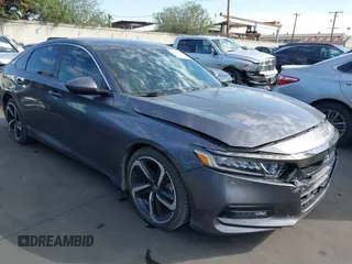 2019 Honda Accord Sport with VIN 1HGCV1F30KA123205, listed as a IAAI auction lot 41674180 with 62,382 mi miles and . Bid and sale history available at DreamBid. Image 1.