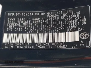 2010 Toyota Corolla with VIN 2T1BU4EE2AC411013, listed as a IAAI auction lot 42052489 with Not Provided miles. Bid and sale history available at carsss.com. Image 9.