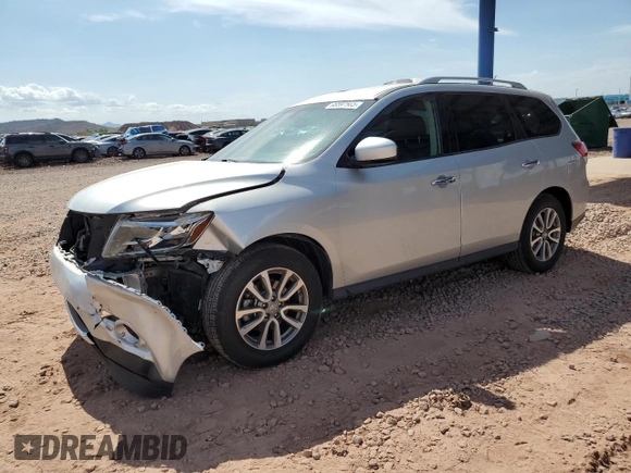 2016 Nissan Pathfinder S z VIN 5N1AR2MN7GC616925, wystawiony jako Copart lot #65597565 z przebiegiem 96 412 mil mil oraz Szkoda całkowita • Salvage title. Historia ofert i sprzedaży dostępna na DreamBid. Obrazek 1.