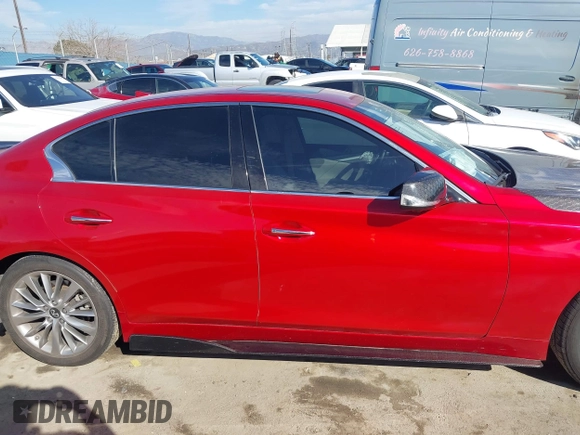 2022 Infiniti Q50 Luxe z VIN JN1EV7BP9NM312072, wystawiony jako IAAI lot #41621411 z przebiegiem 33 323 mil mil oraz . Historia ofert i sprzedaży dostępna na DreamBid. Obrazek 13.