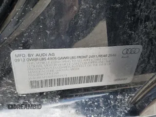 2013 Audi A4 Premium with VIN WAUBFAFL6DN024923, listed as a Copart auction lot 58710445 with 113,299 mi miles and Non repairable. Bid and sale history available at DreamBid. Image 12.