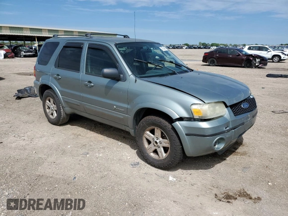 2006 Ford Escape Hybrid with VIN 1FMCU95H56KA08737, listed as a Copart auction lot 47549904 with 210,918 mi miles and Salvage title. Bid and sale history available at DreamBid. Image 4.