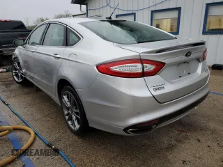 2015 Ford Fusion Titanium with VIN 3FA6P0D94FR158242, listed as a Copart auction lot 52096495 with 98,054 mi miles and Salvage Title. Bid and sale history available at carsss.com. Image 2.