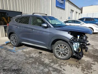 2021 Hyundai Tucson Limited with VIN KM8J33AL7MU407944, listed as a Copart auction lot 44103475 with 36,727 mi miles and Salvage Title. Bid and sale history available at carsss.com. Image 4.