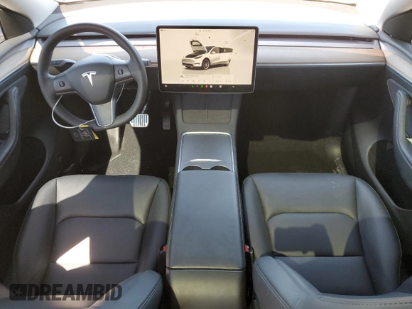 2022 Tesla Model Y Long Range with VIN 7SAYGDEE7NA012634, listed as a Copart auction lot 49206295 with 19,267 mi miles and Clean Title. Bid and sale history available at DreamBid. Image 8.