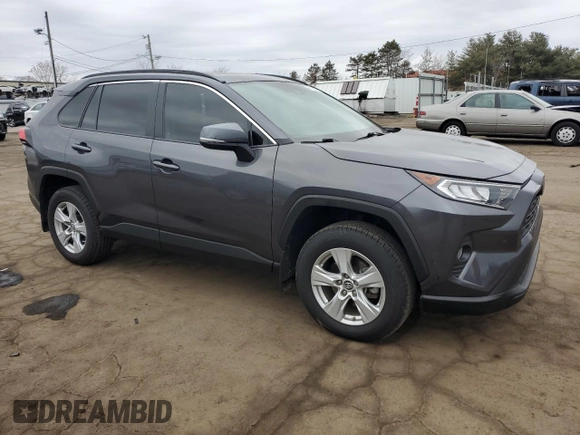 2019 Toyota RAV4 XLE with VIN 2T3P1RFV3KW044091, listed as a Copart auction lot 48116145 with 46,008 mi miles and Salvage Title. Bid and sale history available at DreamBid. Image 4.