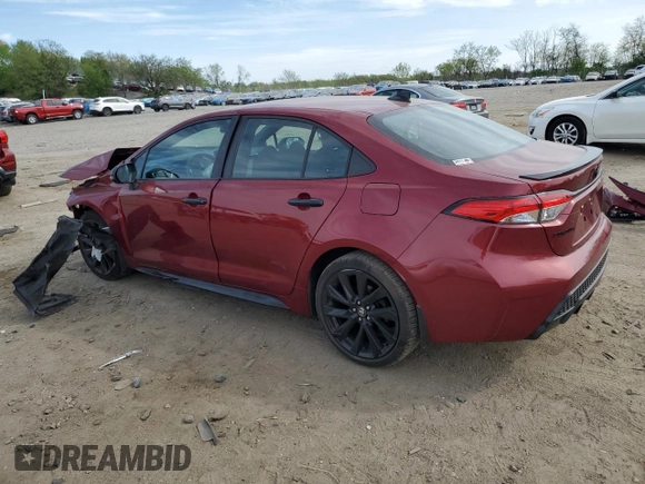 2022 Toyota Corolla SE with VIN 5YFS4MCE4NP105536, listed as a Copart auction lot 54096325 with 22,727 mi miles and Salvage Title. Bid and sale history available at carsss.com. Image 2.