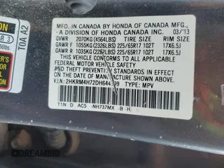 2013 Honda CR-V EX-L z VIN 2HKRM4H72DH644399, wystawiony jako Copart lot #57023265 z przebiegiem 206 344 mil mil oraz Szkoda całkowita • Salvage title. Historia ofert i sprzedaży dostępna na DreamBid. Obrazek 13.