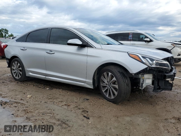 2017 Hyundai Sonata Sport with VIN 5NPE34AF0HH518213, listed as a Copart auction lot 56389755 with 123,244 mi miles and Salvage Title. Bid and sale history available at DreamBid. Image 4.