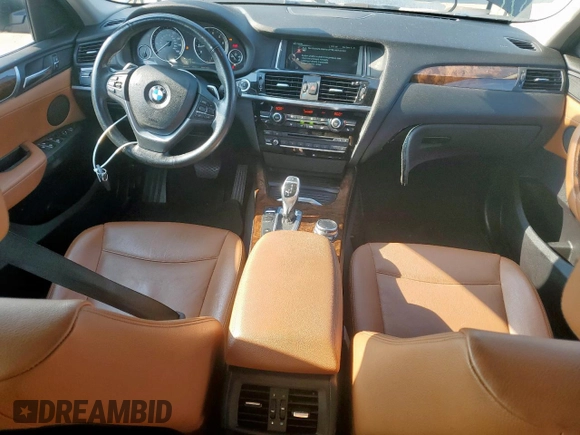 2015 BMW X4 xDrive28i with VIN 5UXXW3C52F0M87621, listed as a Copart auction lot 59176505 with 163,727 mi miles and Salvage title. Bid and sale history available at DreamBid. Image 8.