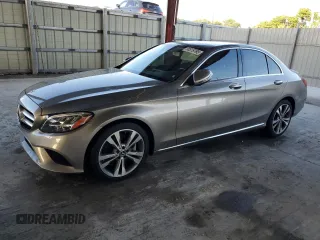 2019 Mercedes-Benz C 300 with VIN WDDWF8DB2KR502810, listed as a Copart auction lot 60519765 with 56,972 mi miles and Salvage title. Bid and sale history available at DreamBid. Image 1.