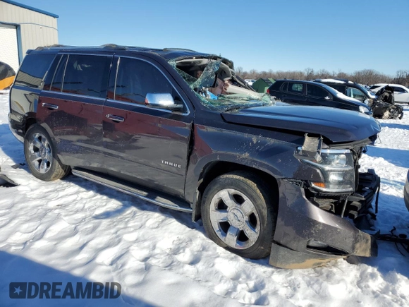 2015 Chevrolet Tahoe LTZ z VIN 1GNSKCKC8FR223832, wystawiony jako Copart lot #87023514 z przebiegiem Nie podano mil oraz Szkoda całkowita • Salvage title. Historia ofert i sprzedaży dostępna na DreamBid. Obrazek 4.