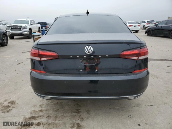 2020 Volkswagen Passat 2.0T SEL with VIN 1VWCA7A3XLC023281, listed as a Copart auction lot 43834755 with 0 mi miles and Salvage Title. Bid and sale history available at carsss.com. Image 6.