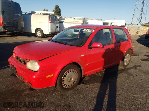 1999 Volkswagen Golf z VIN WVWBC31J6XW358185, wystawiony jako Copart lot #78451614 z przebiegiem 65 281 mil mil oraz Czysty tytuł • Clean title. Historia ofert i sprzedaży dostępna na DreamBid. Obrazek 1.