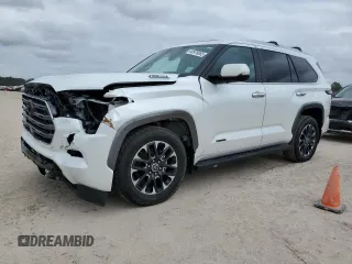 2024 Toyota Sequoia SR5 with VIN 7SVAAABA4RX041139, listed as a Copart auction lot 43978865 with 4,742 mi miles and Salvage Title. Bid and sale history available at carsss.com. Image 1.