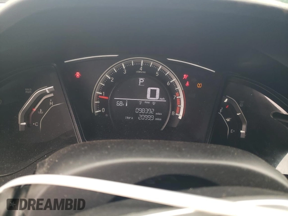 2017 Honda Civic Sedan LX with VIN 19XFC2F52HE079397, listed as a Copart auction lot 50984255 with 98,392 mi miles and Salvage Title. Bid and sale history available at carsss.com. Image 9.
