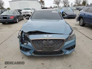 2018 Genesis G80 Sport z VIN KMHGN4JB5JU248399, wystawiony jako Copart lot #86296154 z przebiegiem 129 667 mil mil oraz Czysty tytuł • Clean title. Historia ofert i sprzedaży dostępna na DreamBid. Obrazek 5.