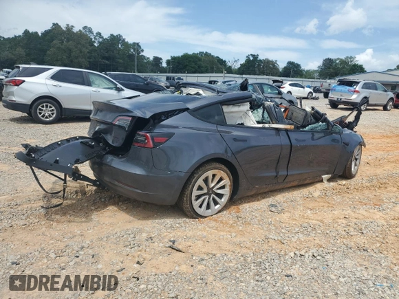 2023 Tesla Model 3 with VIN 5YJ3E1EA7PF627103, listed as a Copart auction lot 55493425 with Not provided miles and Non repairable. Bid and sale history available at DreamBid. Image 3.