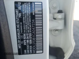 2012 Mercedes-Benz CLS 550 с VIN WDDLJ7DB1CA047234, выставлен на аукционе Copart как лот 56209875 с пробегом 175 200 миль миль и Списание • Salvage title. История ставок и продаж доступна на DreamBid. Изображение 12.