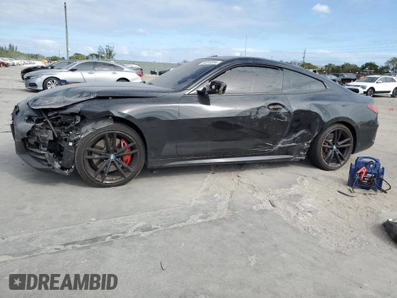 2021 BMW 4 Series 430i with VIN WBA53AP05MCG80393, listed as a Copart auction lot 84918394 with 61,614 mi miles and Salvage Title. Bid and sale history available at DreamBid. Image 1.