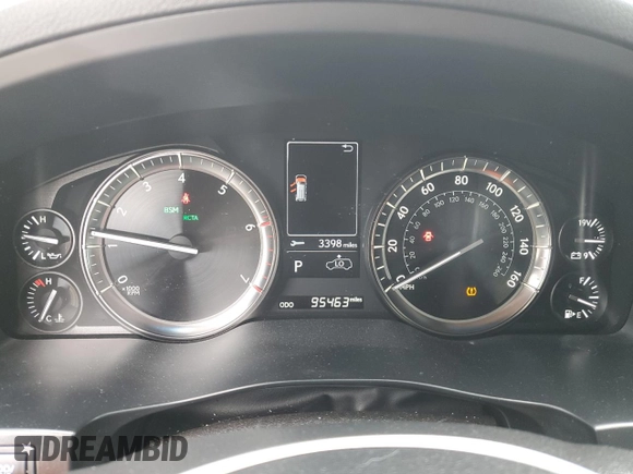 2019 Lexus LX 570 with VIN JTJHY7AX1K4289351, listed as a Copart auction lot 58473065 with 95,463 mi miles and Salvage title. Bid and sale history available at DreamBid. Image 9.