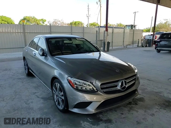 2019 Mercedes-Benz C 300 with VIN WDDWF8DB2KR502810, listed as a Copart auction lot 60519765 with 56,972 mi miles and Salvage title. Bid and sale history available at DreamBid. Image 14.