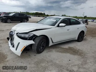 2023 BMW i4 eDrive35 with VIN WBY43AW07PFP72894, listed as a Copart auction lot 58394464 with 10,040 mi miles and Salvage Title. Bid and sale history available at carsss.com. Image 1.