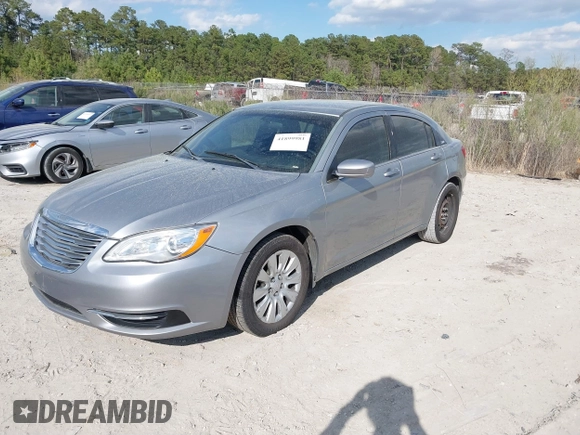 2014 Chrysler 200 LX with VIN 1C3CCBAG3EN152347, listed as a IAAI auction lot 41899981 with 102,918 mi miles. Bid and sale history available at carsss.com. Image 2.