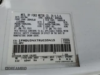 1994 Ford Explorer Eddie Bauer z VIN 1FMDU34X7RUC35415, wystawiony jako Copart lot #41409873 z przebiegiem 119 282 mil mil oraz Szkoda całkowita • Salvage title. Historia ofert i sprzedaży dostępna na DreamBid. Obrazek 13.