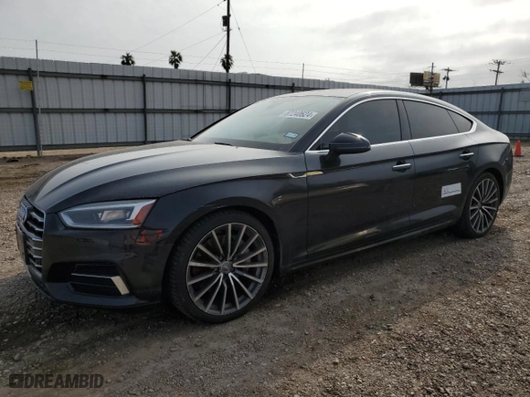 2018 Audi A5 Sportback Premium Plus with VIN WAUBNCF56JA025234, listed as a Copart auction lot 87240624 with 93657 miles and Salvage Title. Bid and sale history available at carsss.com. Image 1.