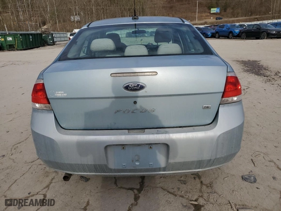 2009 Ford Focus SE with VIN 1FAHP35N89W209880, listed as a Copart auction lot 46821155 with 57,557 mi miles and Salvage Title. Bid and sale history available at carsss.com. Image 6.