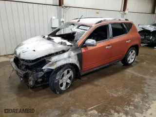 2005 Nissan Murano SL with VIN JN8AZ08T95W303778, listed as a Copart auction lot 44348995 with 0 mi miles and Salvage Title. Bid and sale history available at carsss.com. Image 1.