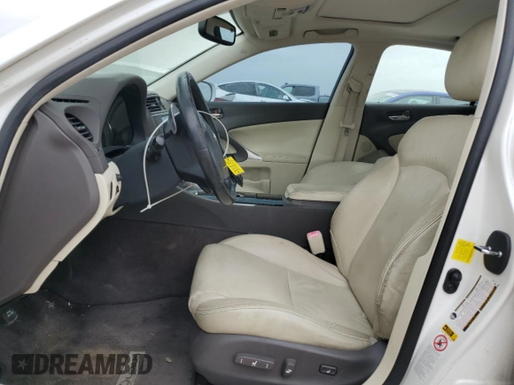 2012 Lexus IS 250 with VIN JTHBF5C28C5167519, listed as a Copart auction lot 51755455 with 265,040 mi miles and Salvage Title. Bid and sale history available at DreamBid. Image 7.