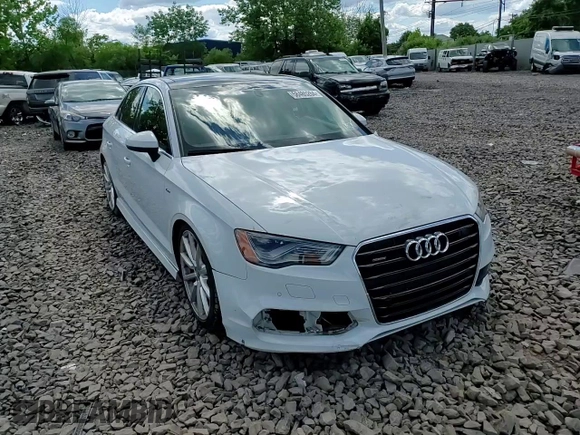 2015 Audi A3 2.0T Prestige with VIN WAUKFGFFXF1006643, listed as a Copart auction lot 58485264 with 81,084 mi miles and Salvage Title. Bid and sale history available at carsss.com. Image 10.