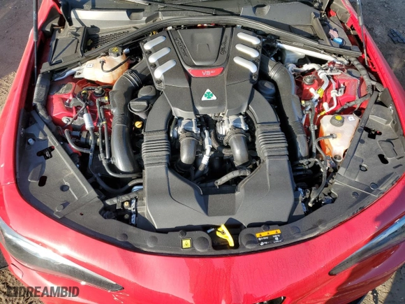 2017 Alfa Romeo Giulia Quadrifoglio with VIN ZARFAEAVXH7550930, listed as a Copart auction lot 76605394 with 26,833 mi miles and Salvage Title. Bid and sale history available at carsss.com. Image 11.