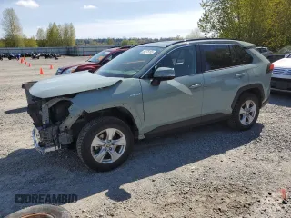 2021 Toyota RAV4 Hybrid XLE with VIN JTMRWRFV3MD134951, listed as a Copart auction lot 53275155 with 46,464 mi miles and Salvage Title. Bid and sale history available at carsss.com. Image 1.