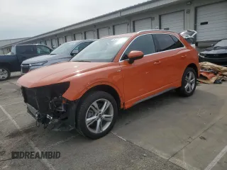2022 Audi Q3 S line Premium Plus with VIN WA1EECF37N1005444, listed as a Copart auction lot 61133195 with 25,955 mi miles and Salvage title. Bid and sale history available at DreamBid. Image 1.